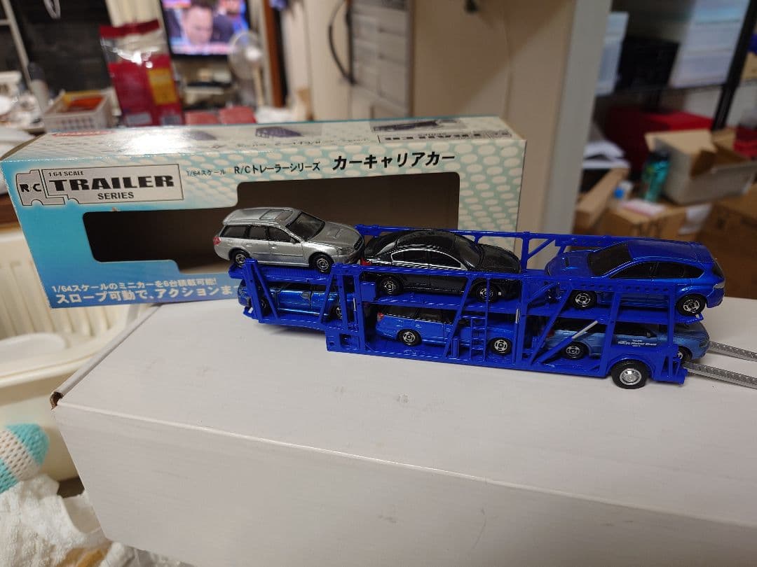 京商 1/64 R/Cトレーラーシリーズ カーキャリアカー トミカ付き - メルカリ
