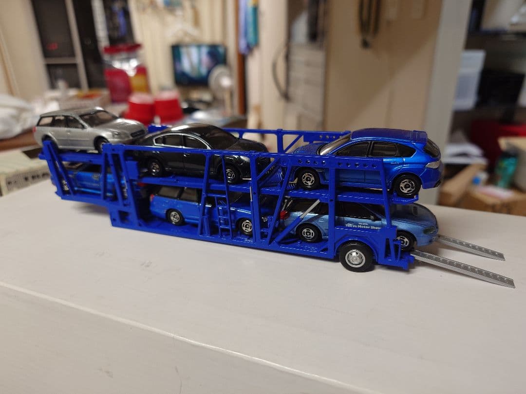 京商 1/64 R/Cトレーラーシリーズ カーキャリアカー トミカ付き - メルカリ