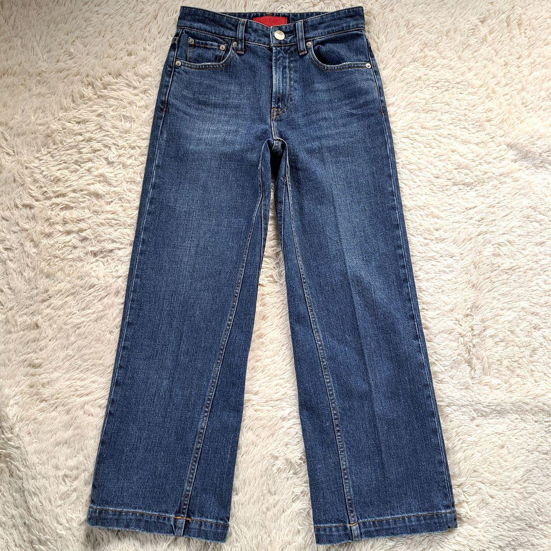 24AW 美品 23区 RED CARD デニムワイドパンツ 30 小さいサイズ