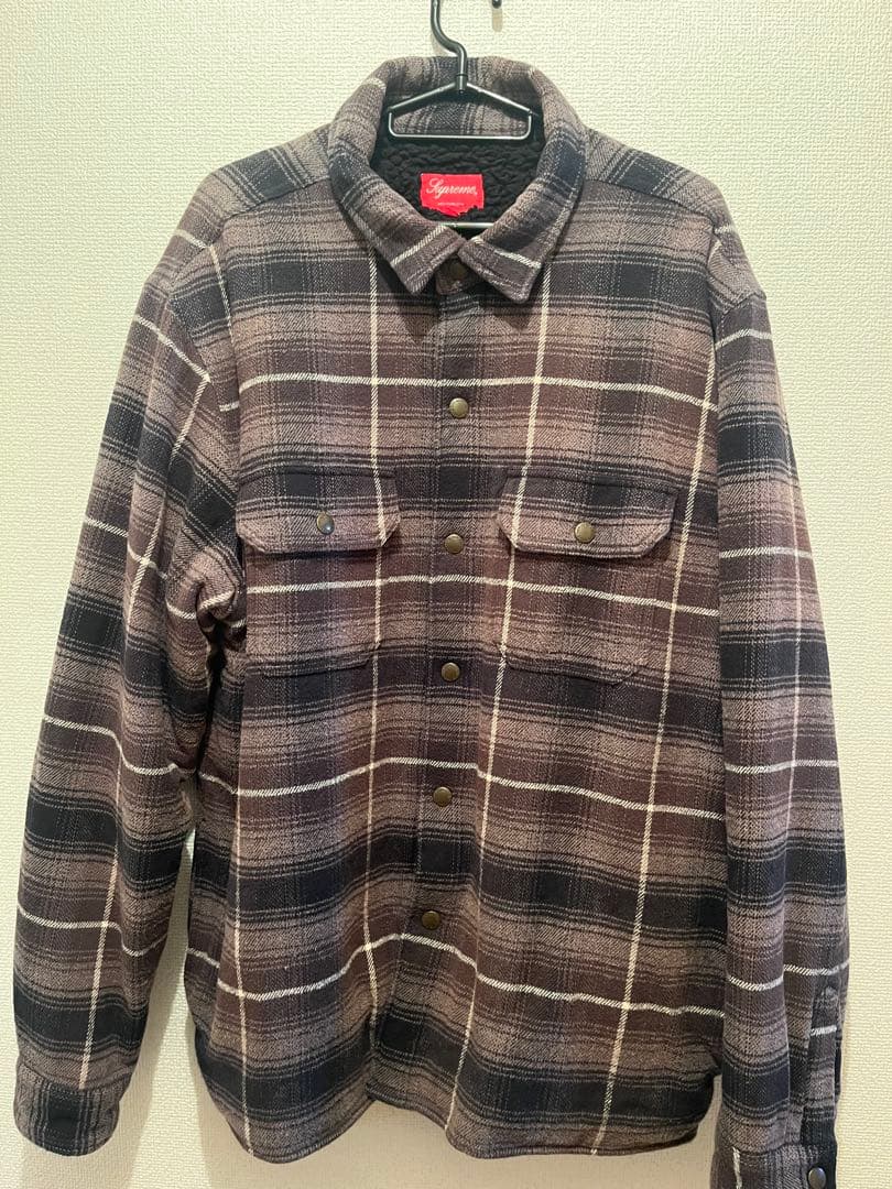 トップス Supreme Shearling Lined Flannel Shirt