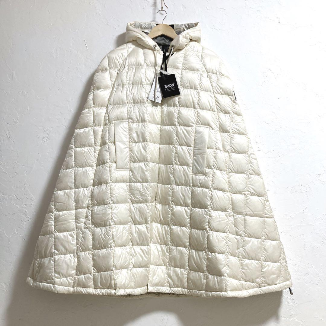 【新品タグ付き】TAION EXTRA ロングダウンケープ　ポンチョ　電熱