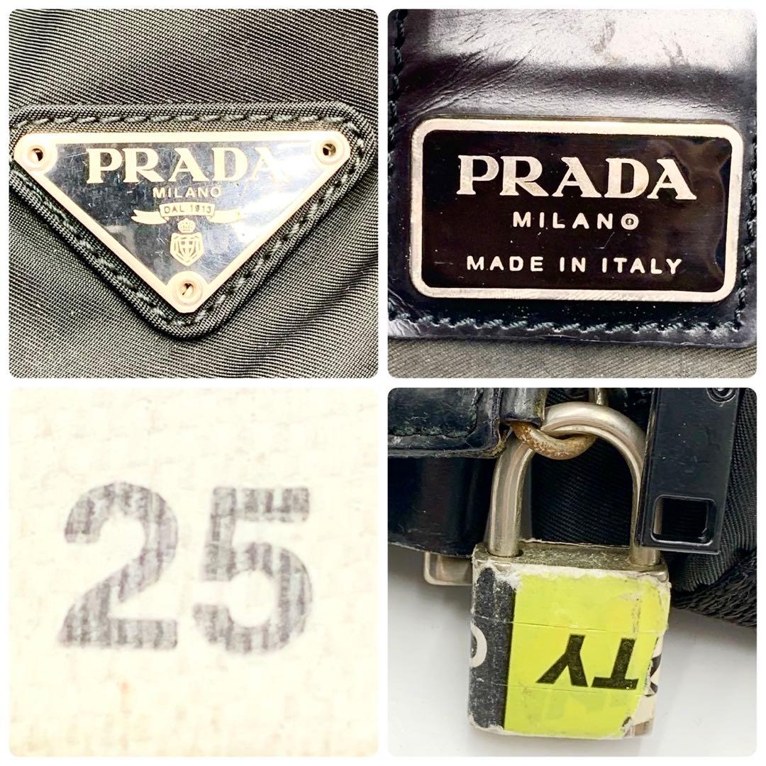 PRADA プラダ ボストンバック ショルダー 2way 三角ロゴ 白タグ - メルカリ