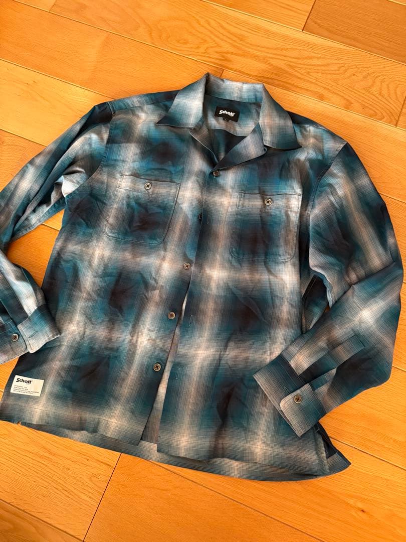 Schott 長袖シャツ L ネルシャツ　オンブレ LS