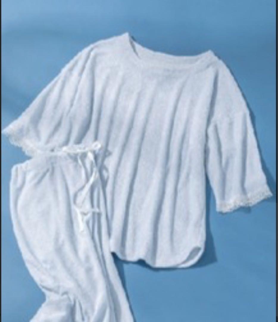 KID BLUE キッドブルー ガーゼパイルドット 七部袖パジャマネイビー上下