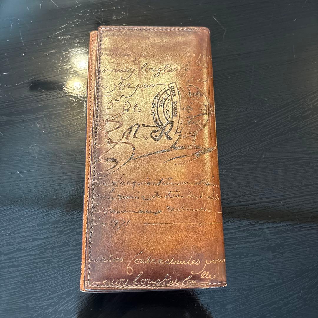 Berluti ブラウン レザーロングウォレット　長財布