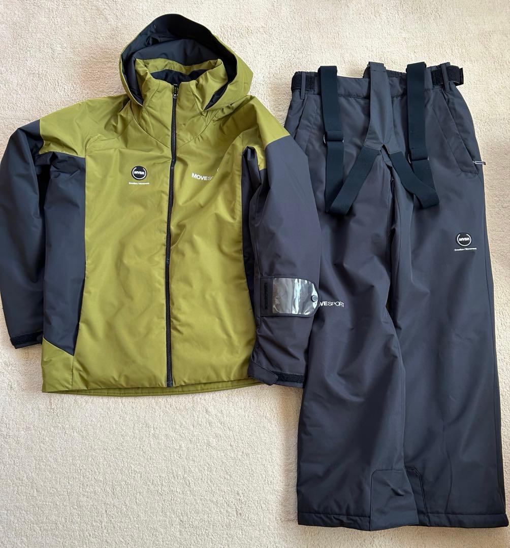 【LL】DESCENTE スノーボードウェア上下セット グリーン/ブラック