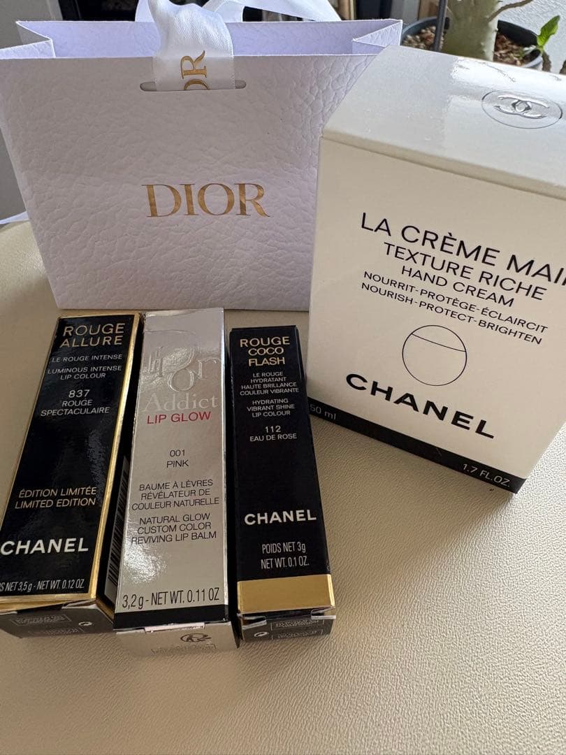 Dior & Chanel リップとハンドクリームセット