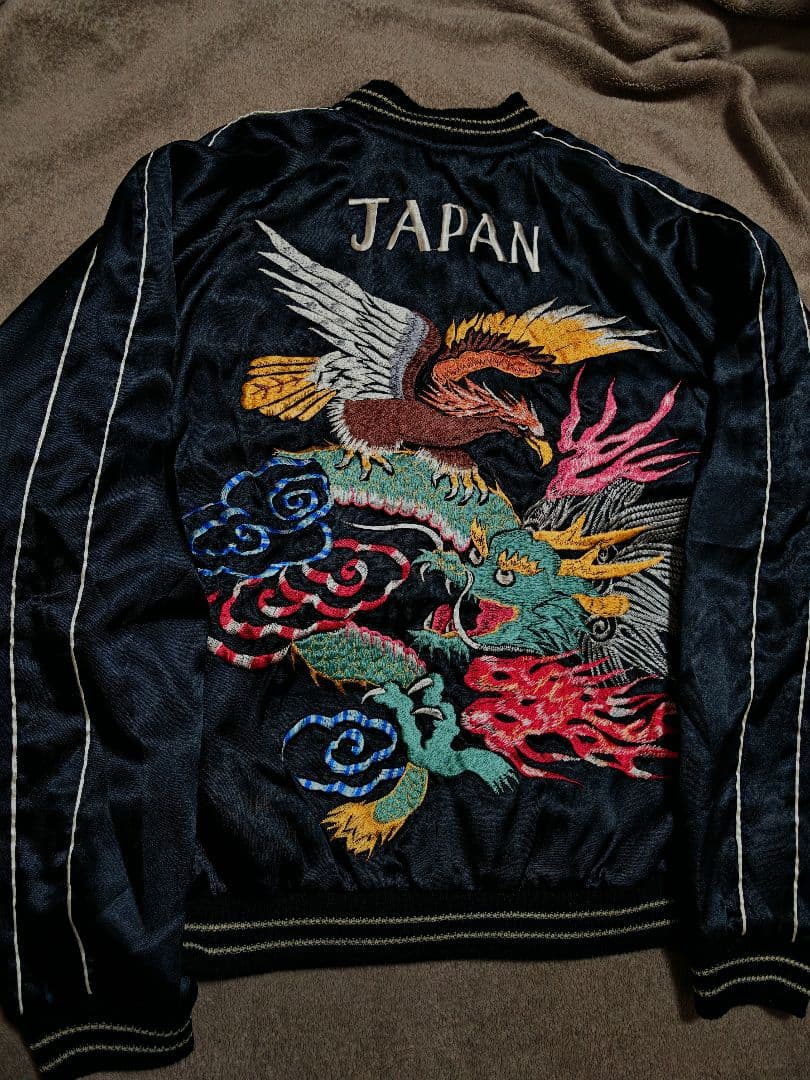 テーラー東洋 ２面用　龍ワシ スカル 日本限定 スカジャン vintage テーラー東洋 2面用 虎龍鷲 日本限定 スカジャン 竹 サテン vintage
