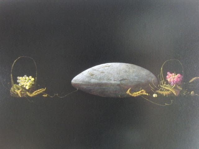 百瀬郷志、【葡萄など】、希少な額装用画集より、新品額装付、状態良好