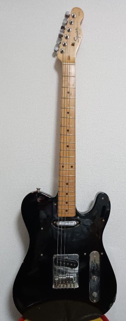 Squier Telecaster ブラック 見るからにジャンク再生楽しむ品