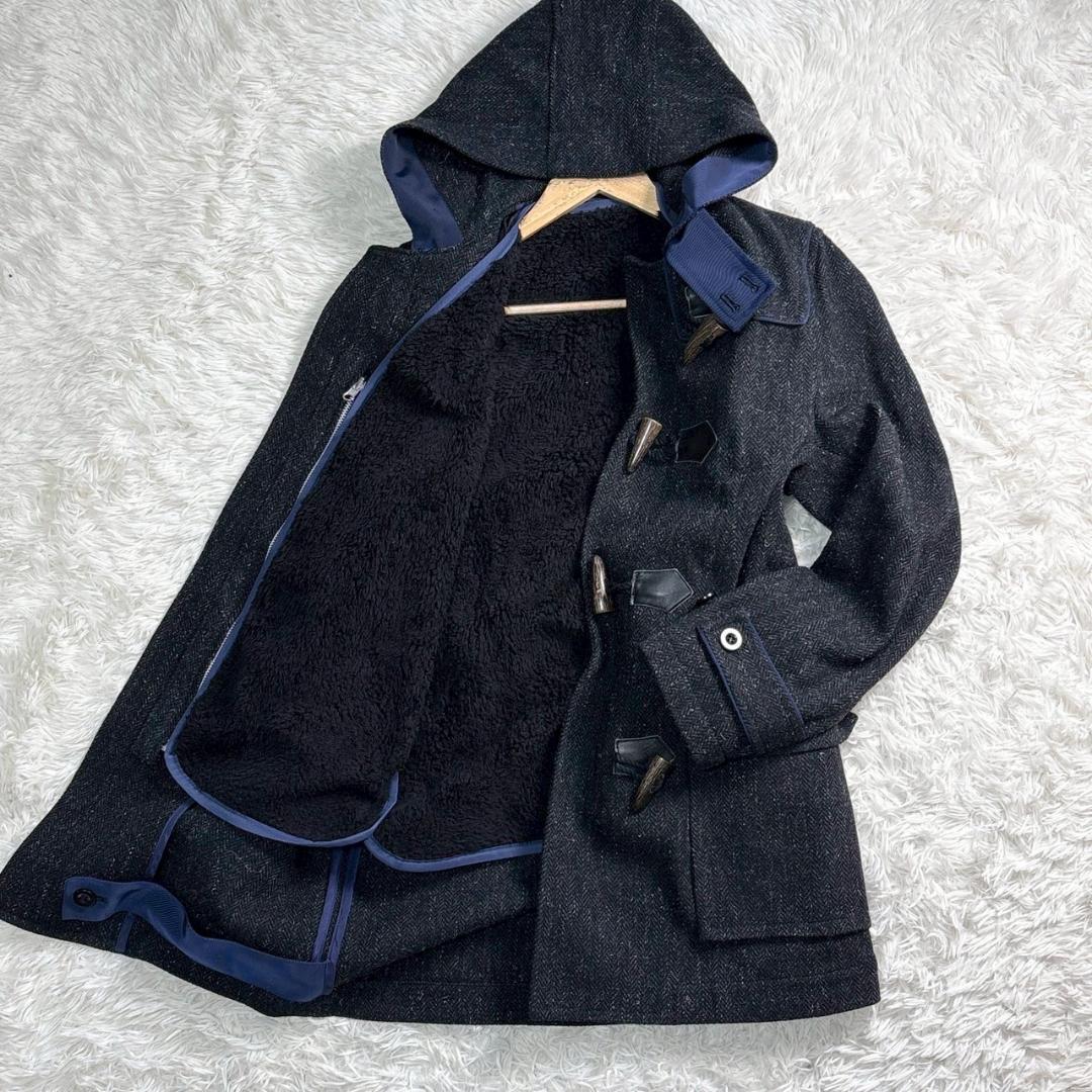 sacai サカイ ダークグレー ダッフルコート 1 ライナー付き