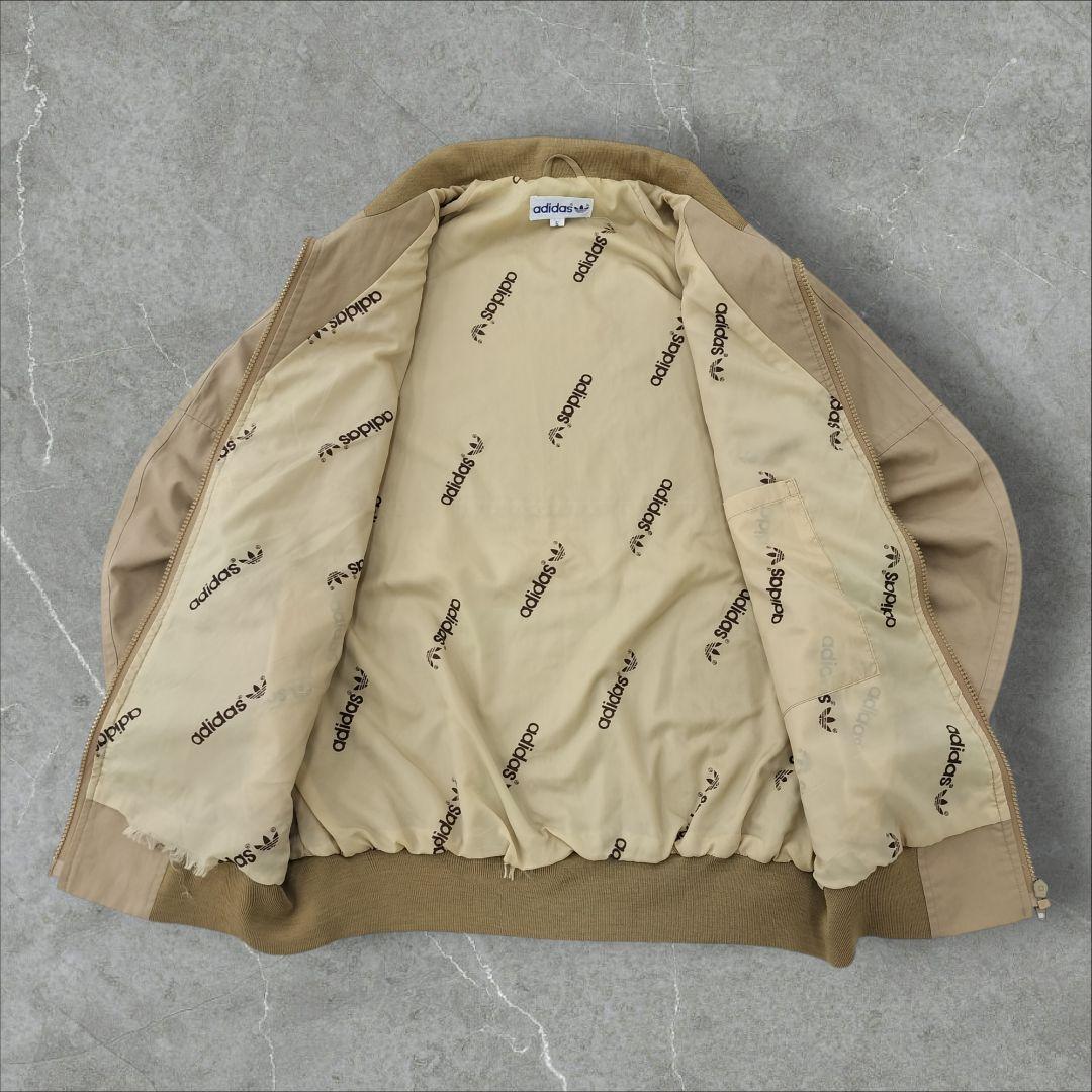 アディダス 70s ハリントンジャケット M ベージュ フルジップ