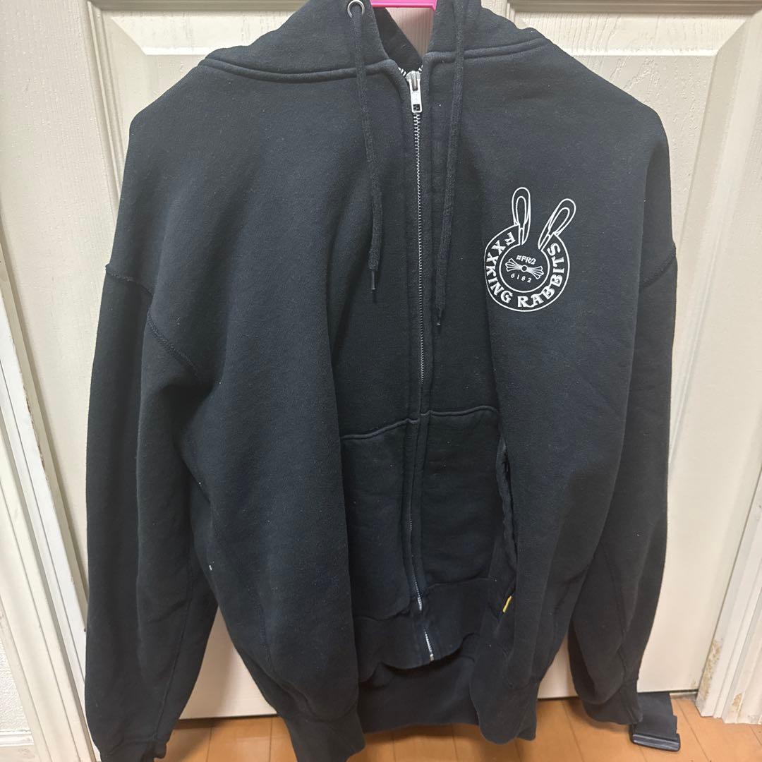 FR2 ブラック フード付き パーカー - メルカリ