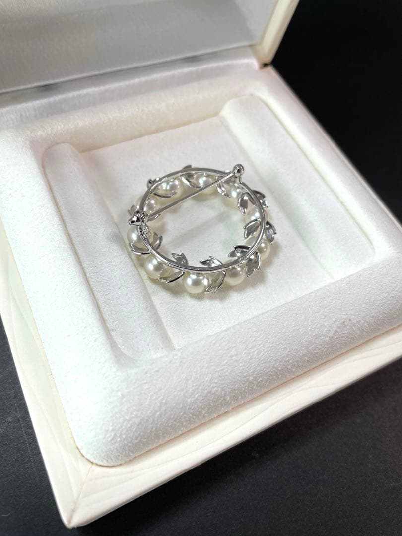 ミキモト ブローチ 葉彫り 入学式 卒業式 結婚式 刻印 ブランド 本体