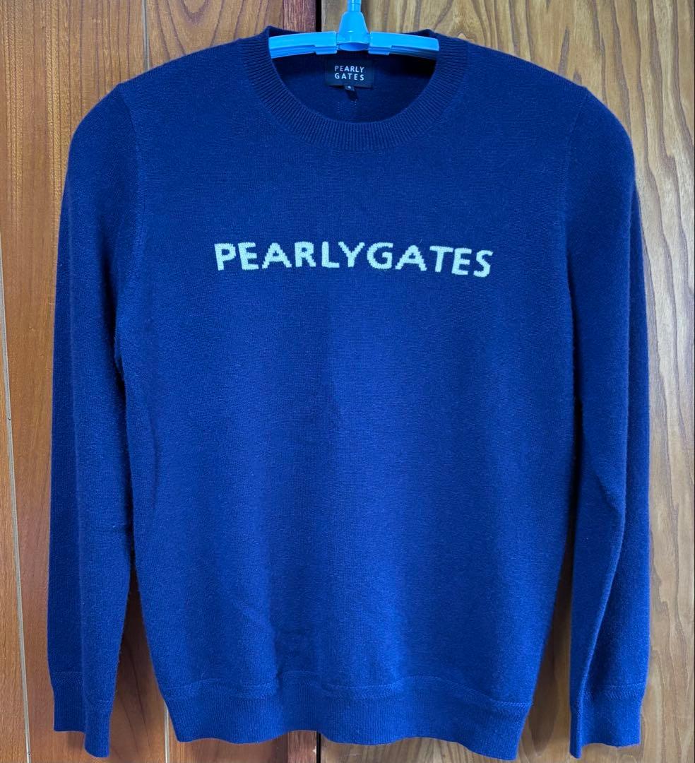 パーリーゲイツ　カシミヤ100%セーター　サイズ6 PEARLY GATES（パーリーゲイツ） セーター ニット 12G部分ジャガード