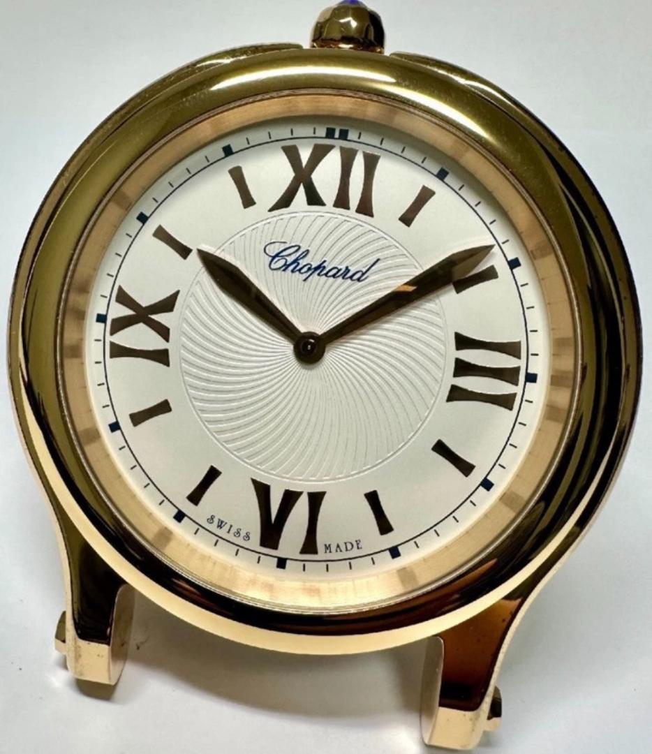美品 ショパール　ハッピースポーツ　ゴールド トラベルテーブルクロック ケース付 楽天市場】ショパール ハッピースポーツ 274893-5014 CHOPARD 新品