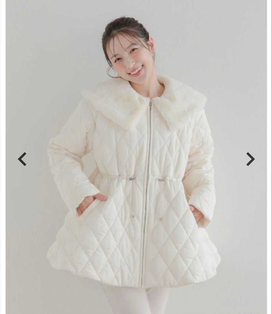 週末限定セール❗️fitmore ファー襟キルティングコート　完売品