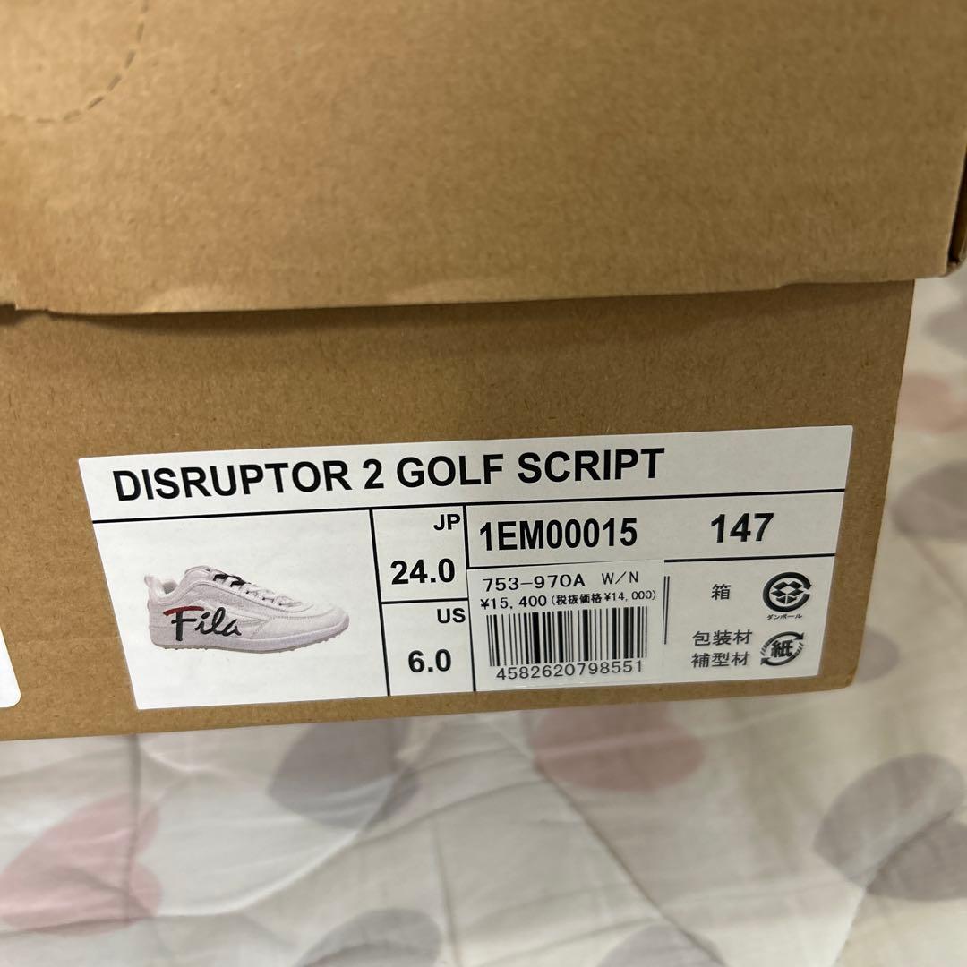 《美品》FILA ゴルフシューズ ロゴスニーカー 24cm レディース