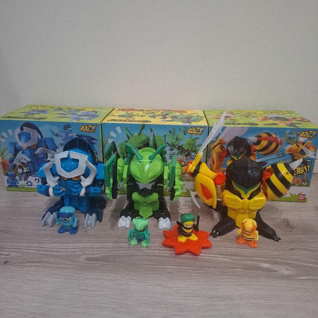 【レア】ムシ忍 クワガブジン カミキリマル ハチヤシャ オニヤンマニン 箱付