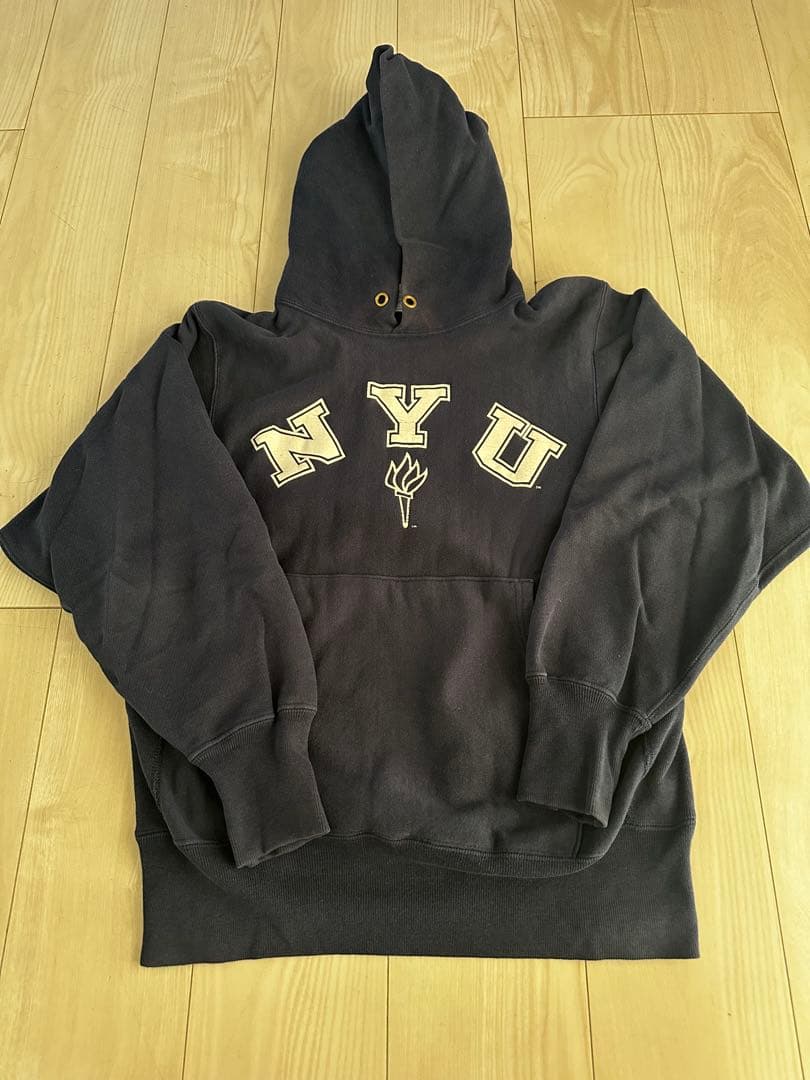 90s Champion リバースウィーブ NYUパーカー USA製 刺繍タグ 90s Champion リバースウィーブ USA製 刺繍タグ - メルカリ