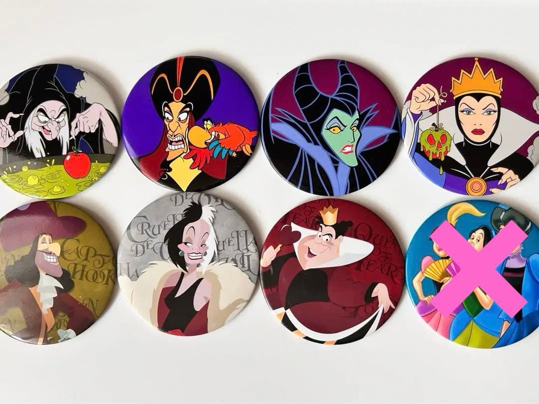 ディズニー ヴィランズ 缶バッジ - メルカリ