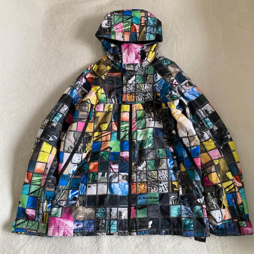 Oakley y2k スノーボードウェア　ジャケット　ピクセル　マルチカラー　M