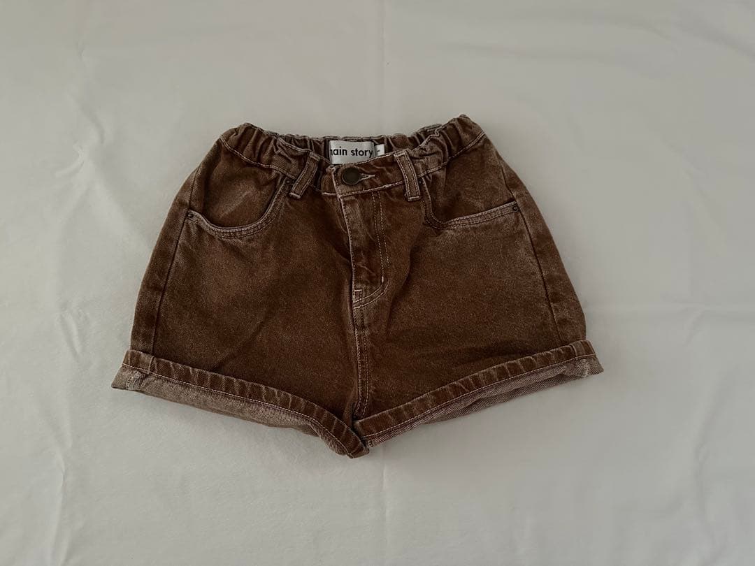 main story Denim Short Camel 6y - メルカリ