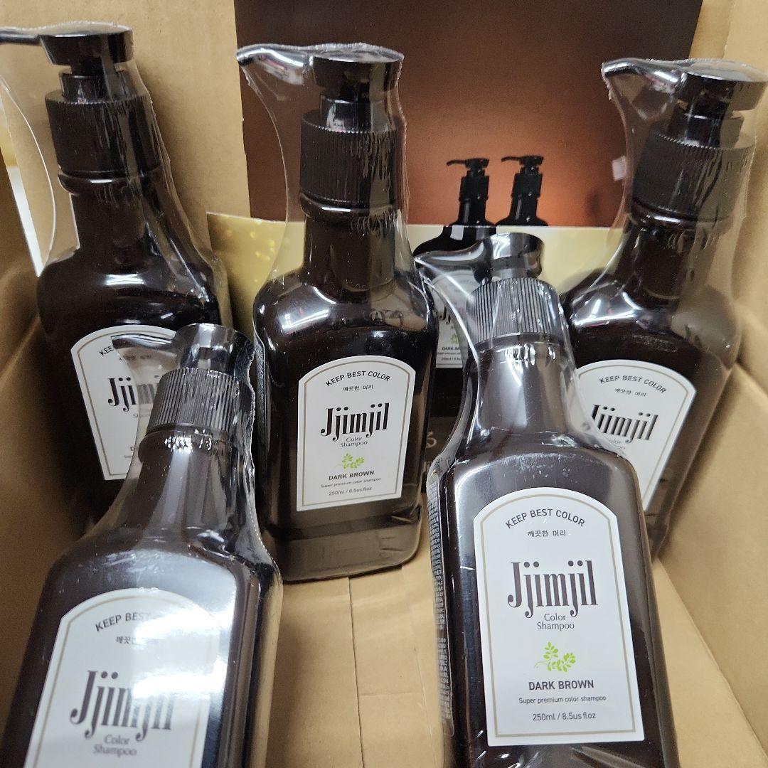 jjimjil カラーシャンプー ダークブラウン 250ml 未開封　５本セット