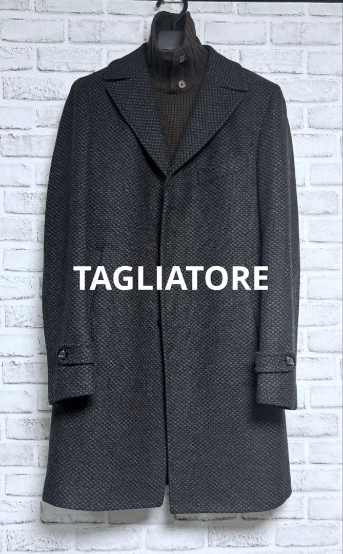 最終価格【カシミヤ混/上質ワッフル織】タリアトーレ アルスターコート 定価15万