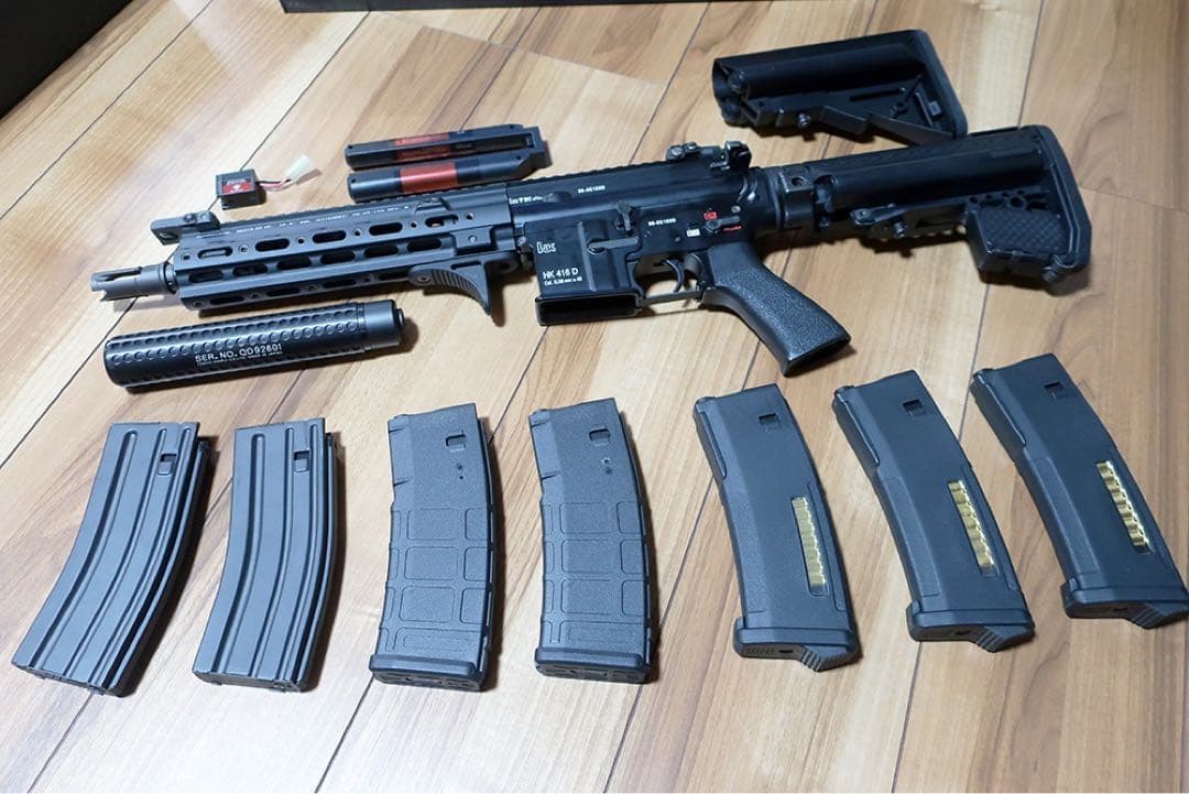 東京マルイ　次世代電動ガン　HK416 デルタカスタム　マガジンいっぱい