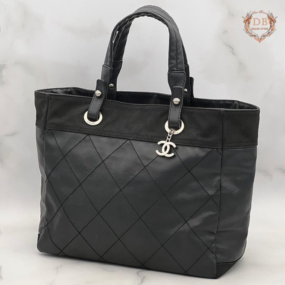 シャネル パリビアリッツ MM ブラック トート A4可 肩掛け ココチャーム