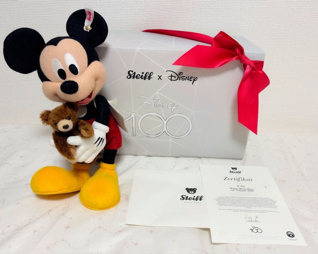 ディズニー100 シュタイフ ミッキー ぬいぐるみ 世界限定