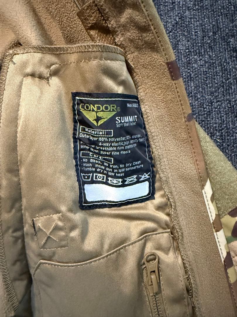 CONDOR コンドル サミット マルチカム 美品 ソフトシェルジャケット