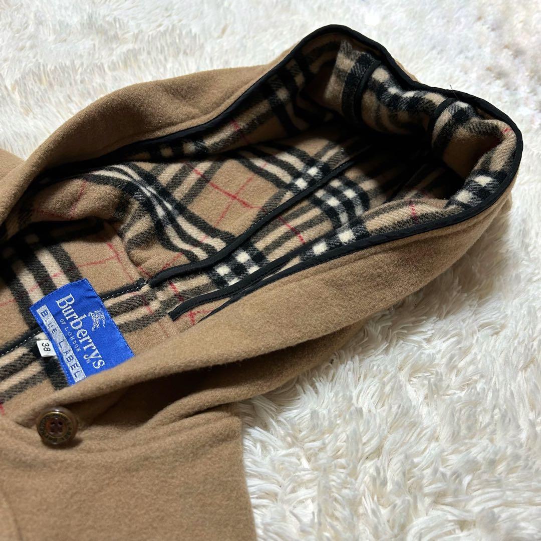 バーバリーズブルーレーベル ウール ダッフルコート ノバチェック