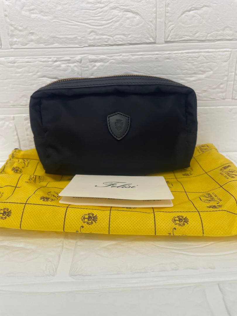 フェリージ Felisi 282/1 ナイロンレザーポーチ スクエア型 ブラック 111000102041000_31.jpg