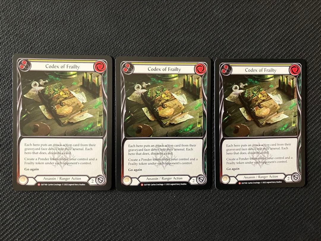 FaB Codex of Frailty 英語版 3枚