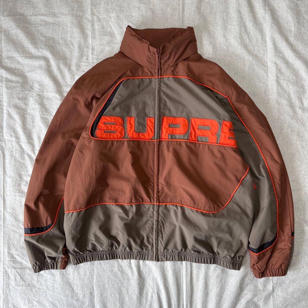 Supreme S Paneled Track Jacket ブラウン M 人気 - メルカリ