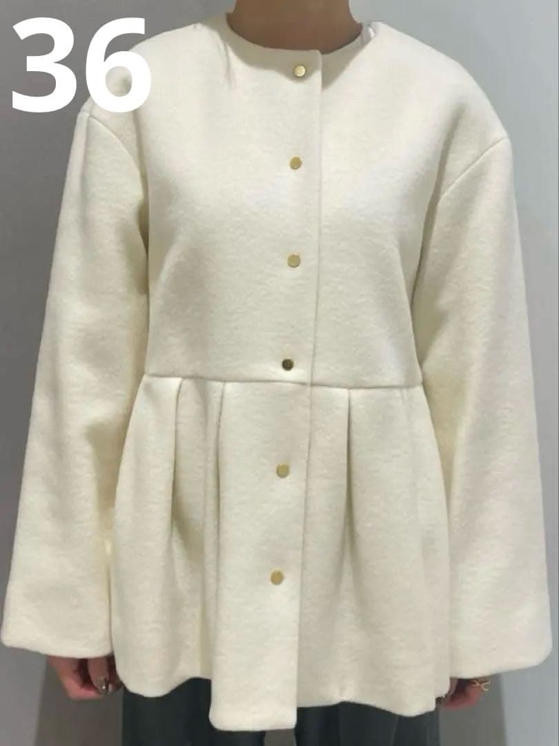 美品★ユナイテッドアローズ　ペプラムショートコート UNITED ARROWS（ユナイテッドアローズ）の「ペプラム ショート コート