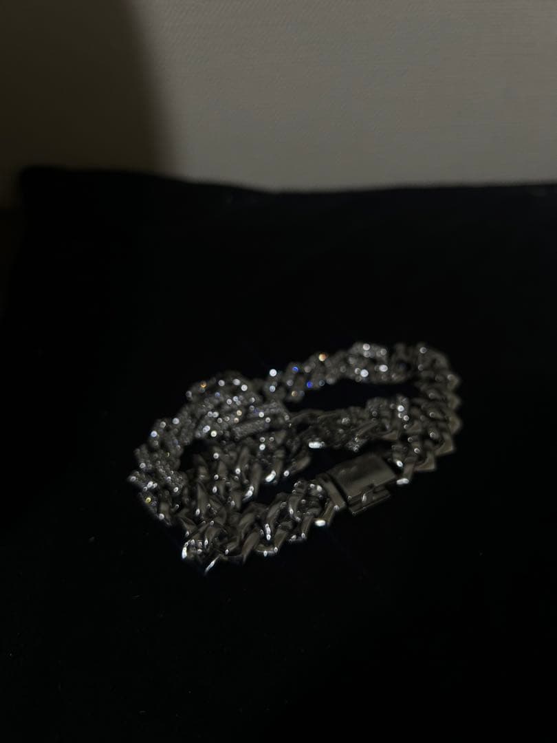 LA直輸入書付】925Silver マイアミキューバンネックレス アバランチ