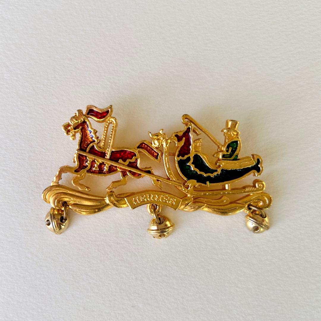 エルメス　クリスマス ブローチ 楽天市場】エルメス HERMES ブローチ メタル/バッファローホーン