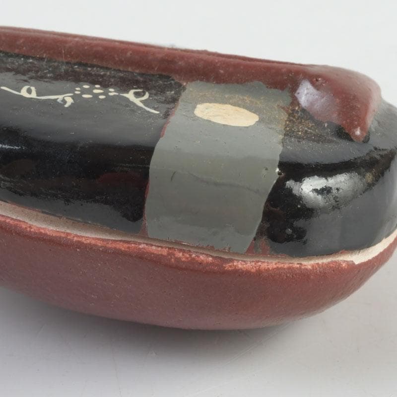 茶道具 横山朝陽作 陶器製 呉須絵 琵琶香合 干支巳 共箱 V 9346 - メルカリ