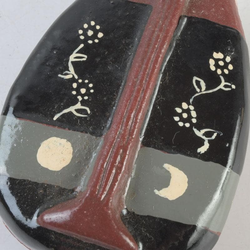 茶道具 横山朝陽作 陶器製 呉須絵 琵琶香合 干支巳 共箱 V 9346 - メルカリ