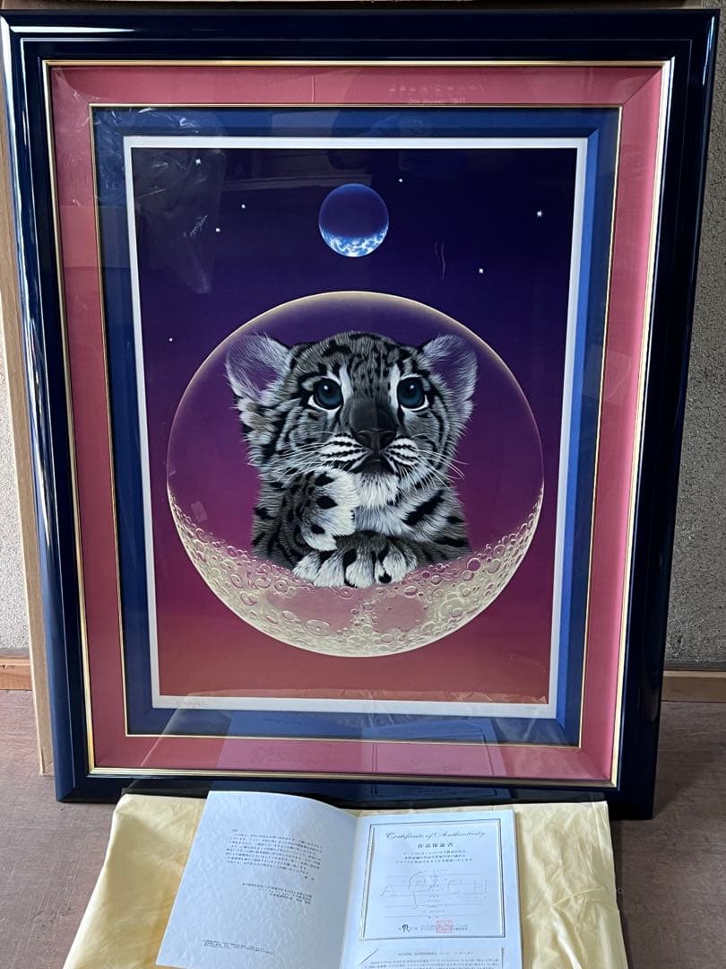 シム・シメール ウィッシング・オン・ザ・ムーン　アクリル画 証明書付