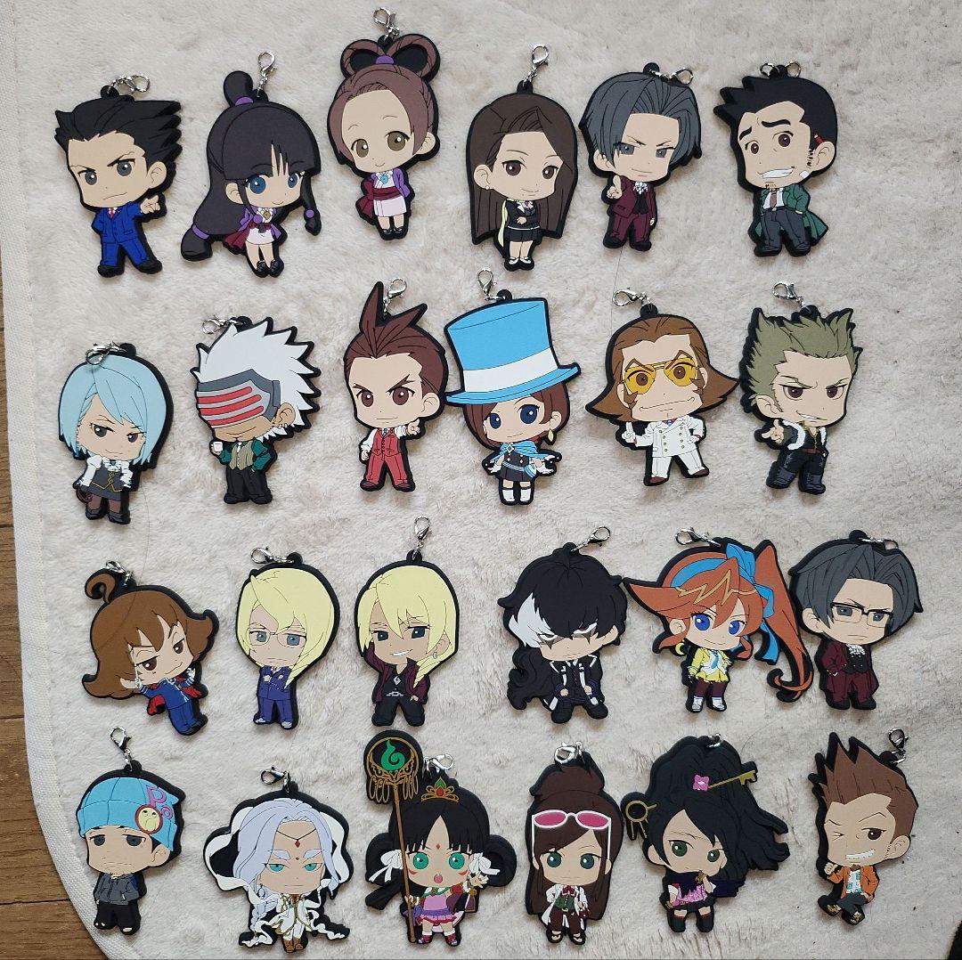 逆転裁判 原作版 15周年 ラバーストラップ 24個セット