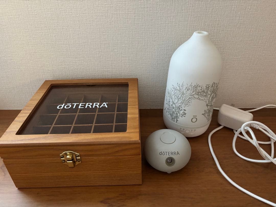 doTERRA 木箱ウッドボックス、森の音ディフューザー、バブルディフューザー