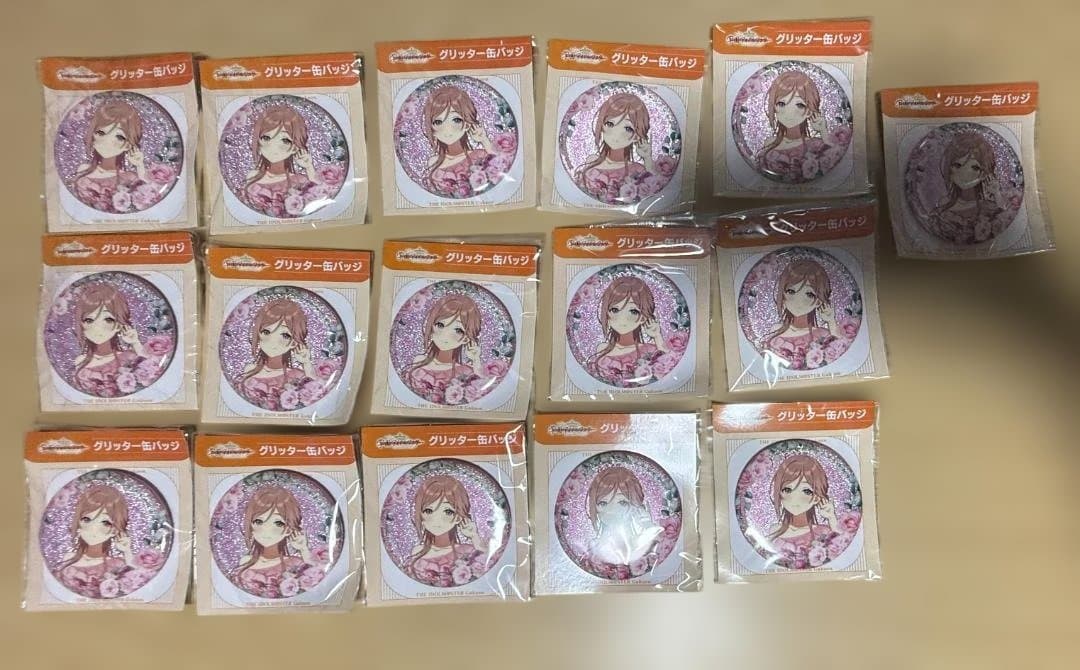学園アイドルマスター 学マス 姫崎莉波 グリッター缶バッジ 16個