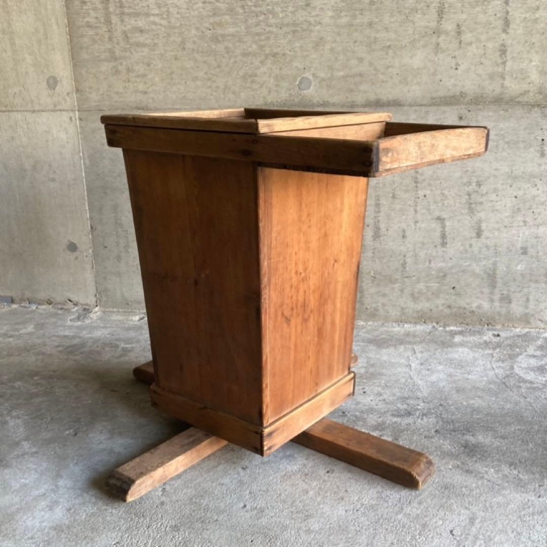 古い木製スタンド ホルダー ラック 収納 傘立て 棚 台 大型 和風 レトロ