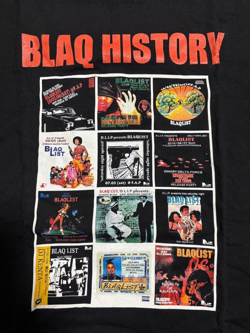 DLiP Records BLAQLIST BLAQ HISTORY Tシャツ