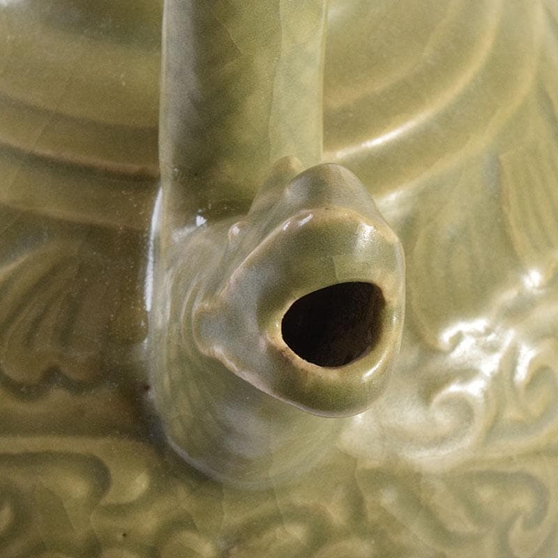 中国 龍泉窯 青磁 三つ足 神獣口水注瓶 C 7054 - メルカリ