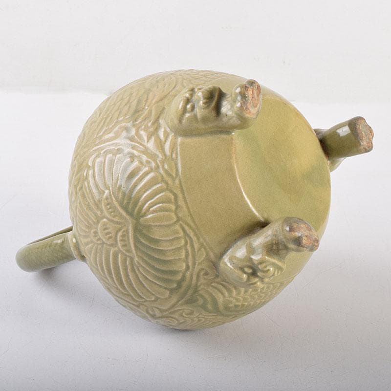 中国 龍泉窯 青磁 三つ足 神獣口水注瓶 C 7054 - メルカリ